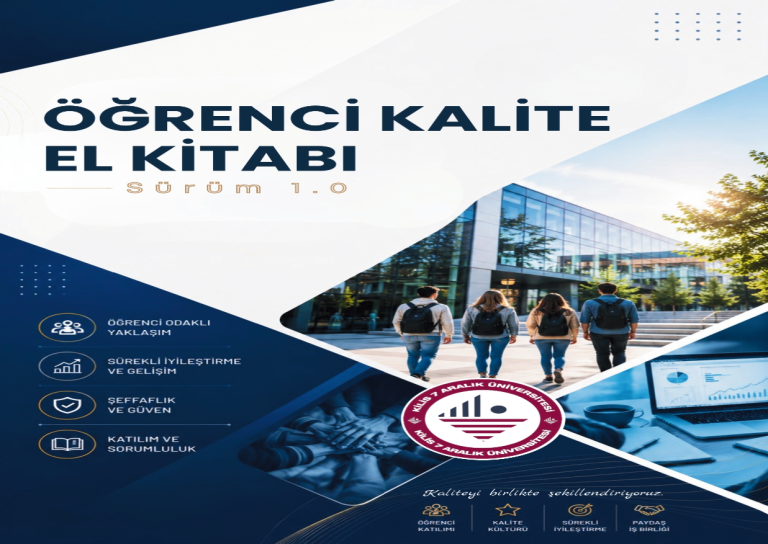 Üniversitemiz Öğrenci Kalite El Kitabı (Sürüm 1.0) Yayımlandı